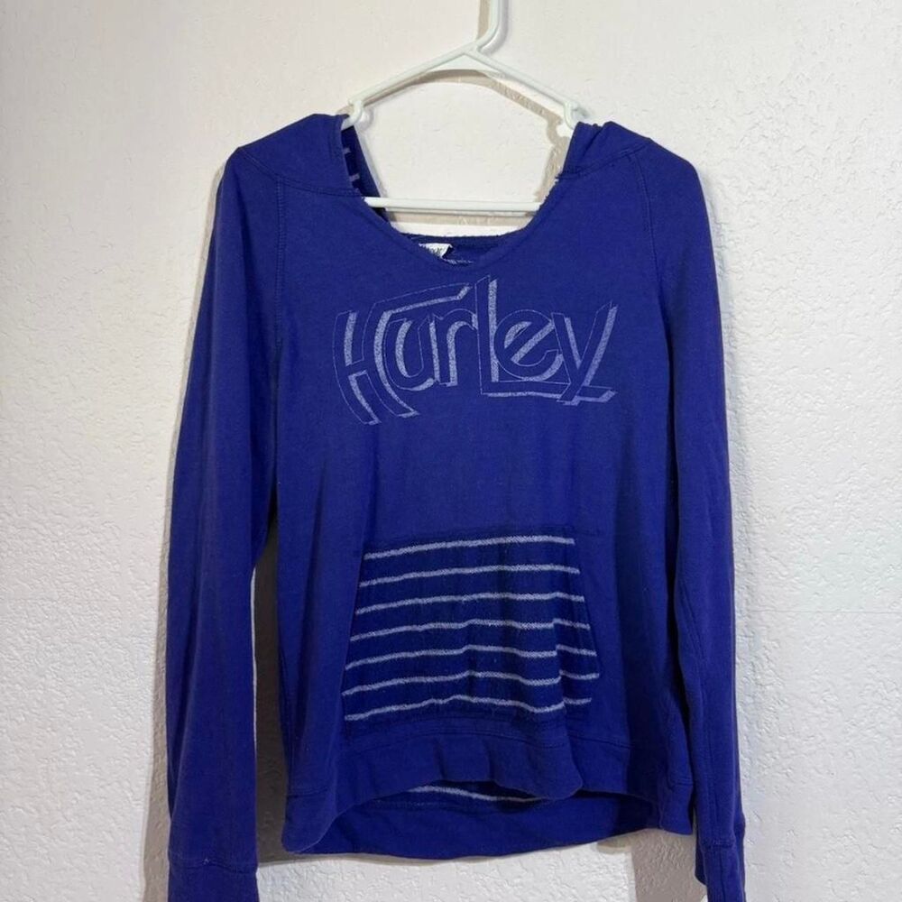 Hurley Women's Blue and Purple Hoodie